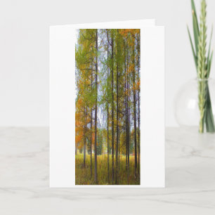 Tarjeta "Árboles en otoño" Tamaracks transformados digital