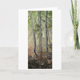 Tarjeta "Árboles en primavera" bosques transformados digit