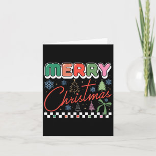 Tarjeta Árboles navideños de Feliz Nevada Vibe Alegre