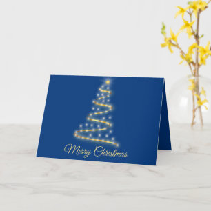 Tarjeta Árboles navideños de oro moderno