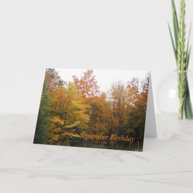 Tarjeta Árboles otoñales (Anverso)