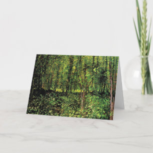 Tarjeta Árboles y maleza de Vincent van Gogh