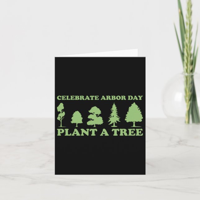 Tarjeta Arbor Day Tree Care Plant More Trees (Anverso)