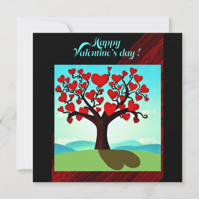 Tarjeta  Arbre d’amour - Valentine’s day (Anverso)
