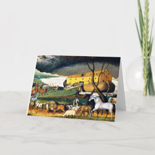 Tarjeta Arca de Noé, pintura de Edward Hicks