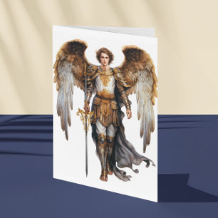 Tarjeta Arcángel Gabriel Santo Patrón Comunicaciones