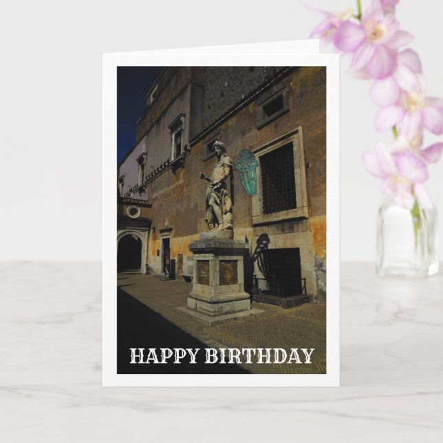 Tarjeta Arcángel Michael, Castel Sant'Angelo, Italia (Orquídea)