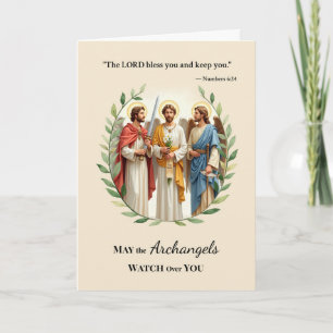 Tarjeta Arcángeles con la Paz y las Bendiciones de Dios