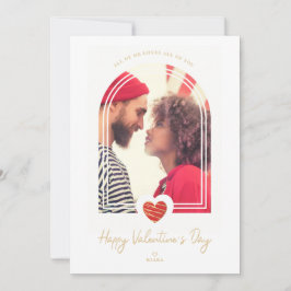 Tarjeta Arch Effect Red Heart Happy Valentine's Day Photo