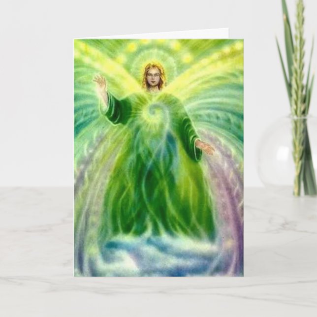 Tarjeta Archangel Raphael Healing Light Birday (Anverso)