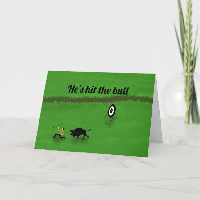 Tarjeta archer golpea el toro (Anverso)