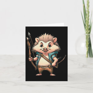 Tarjeta Archer Hedgehog Tiro con Arco Cazador Regalo Hombr