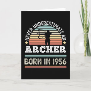 Tarjeta Archer nacido en 1956 70º regalo de tiro con arco