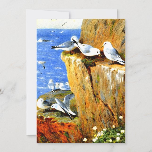 Tarjeta Archibald Thorburn - Gaviotas, arte fino (Anverso)