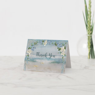 Tarjeta Arco De Flores bodas En El Océano