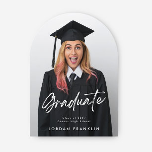 Tarjeta arco de fotos de Invitación de graduados b