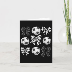 Tarjeta Arco de fútbol retro, día de partido, mamá fútbol