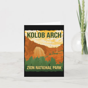 Tarjeta arco de Kolob parque nacional zion senderismo camp