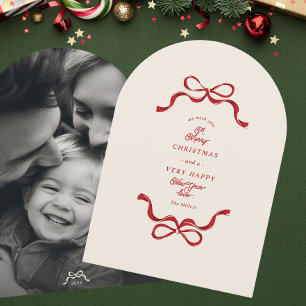 Tarjeta arco de navidades modernos de fotografía r