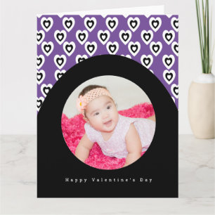 Tarjeta Arco de San Valentín Mini Corazones Morado Foto