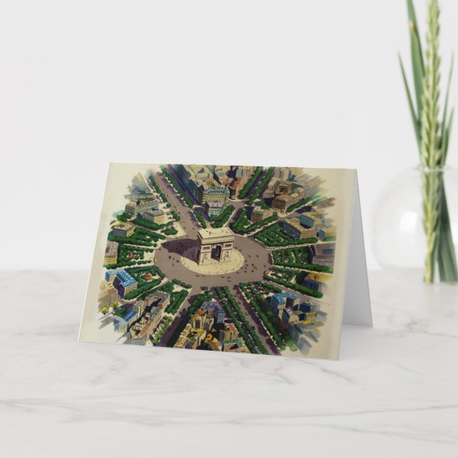 Tarjeta Arco de Triunfo Vintage París (Anverso)