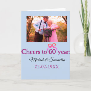 Tarjeta Arco dorado celebra 60 años de aniversario de boda