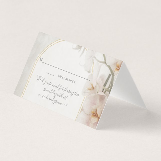 Tarjeta Arco Geométrico Moderno Orquídea Orquídea Rosa BOH (Anverso)