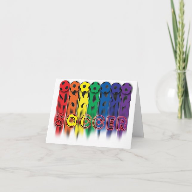 Tarjeta arco iris de fútbol (Anverso)
