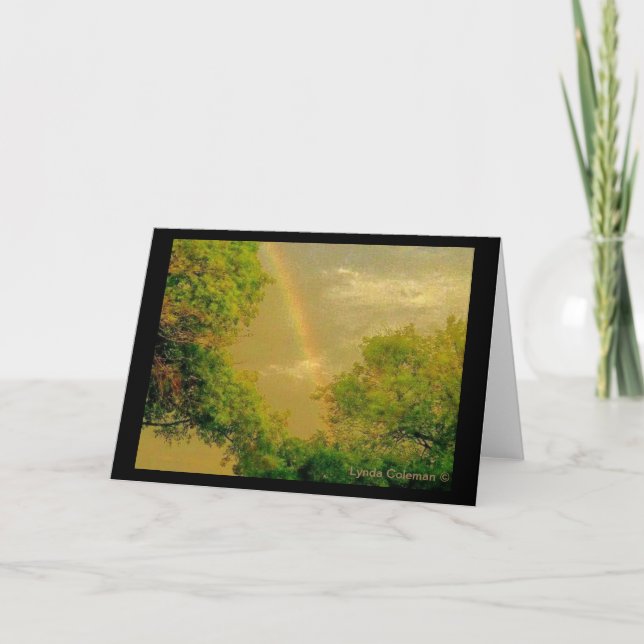 Tarjeta Arco iris de oro del cielo (Anverso)