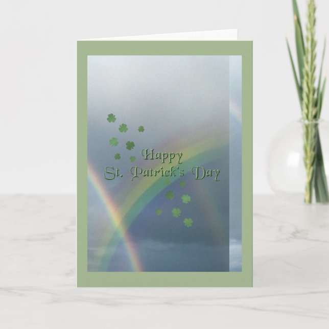 Tarjeta Arco iris del día de St Patrick (Anverso)