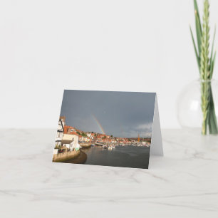 Tarjeta arco iris doble, Whitby, Reino Unido - notecard