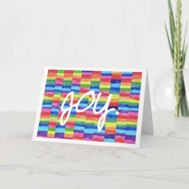 Tarjeta Arco iris Frameable Notecard de la alegría (Anverso)