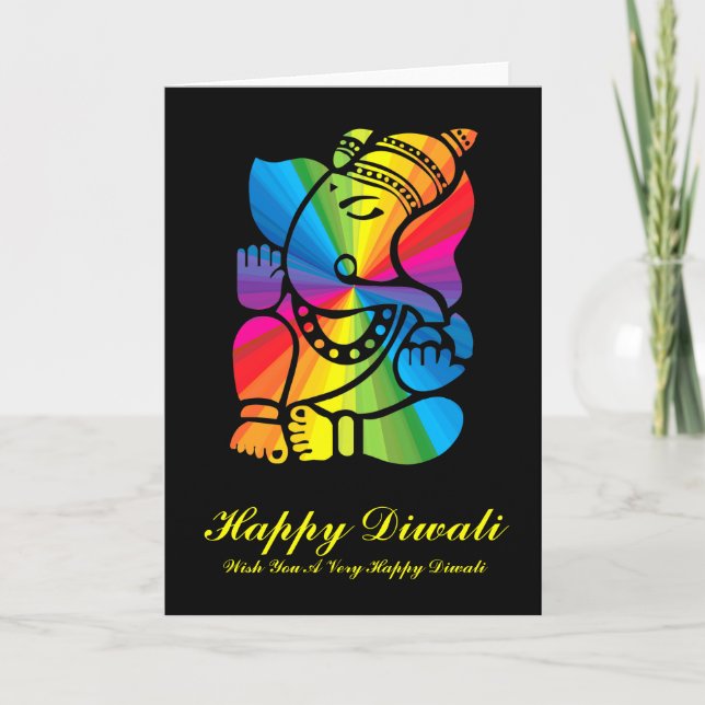 Tarjeta Arco iris Ganesha (Anverso)