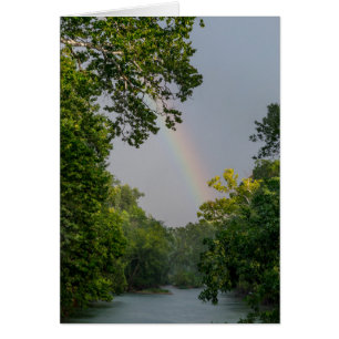 Tarjeta arco iris sobre el río James