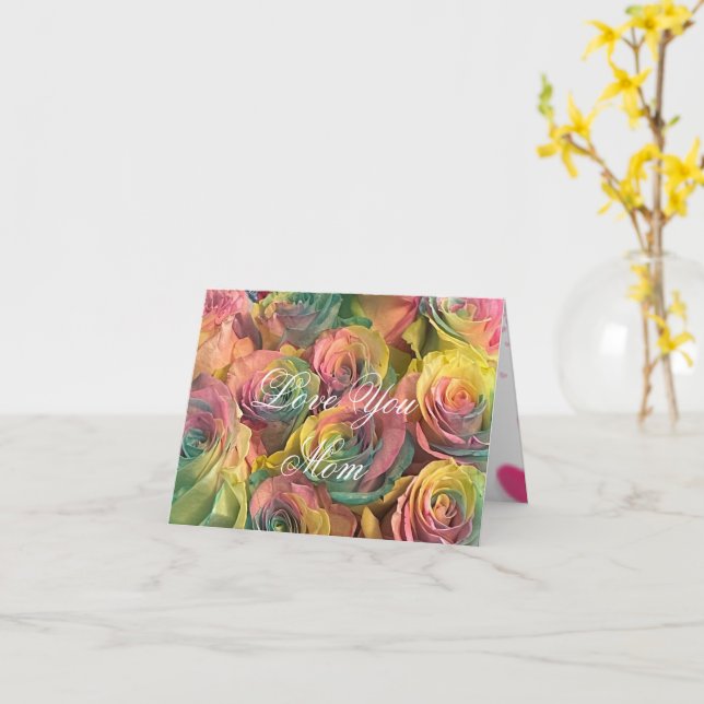 Tarjeta Arcoiris (flor amarilla)