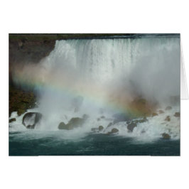 Tarjeta arcoiris a las cataratas estadounidenses
