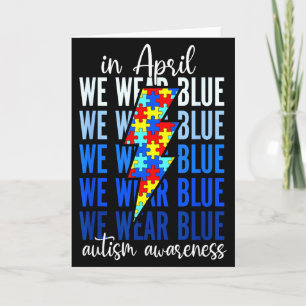 Tarjeta Arcoiris Autismo En Abril Nosotros Llevamos Azul C