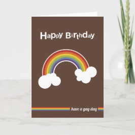 Tarjeta Arcoíris | Cumpleaños | Que tengas un día gay