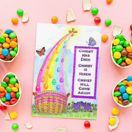 Tarjeta Arcoiris de la Cesta de Pascua