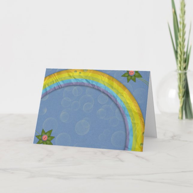 Tarjeta arcoíris de papel (Anverso)