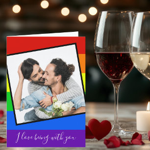 Tarjeta Arcoiris de Personalizado de fotografía Día de San