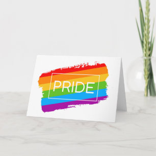 Tarjeta Arcoiris de pincel de orgullo