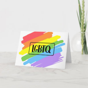 Tarjeta Arcoiris de pinceles LGBTQ