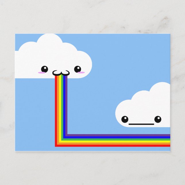 Tarjeta arcoiris de puenteo en la nube (Anverso)