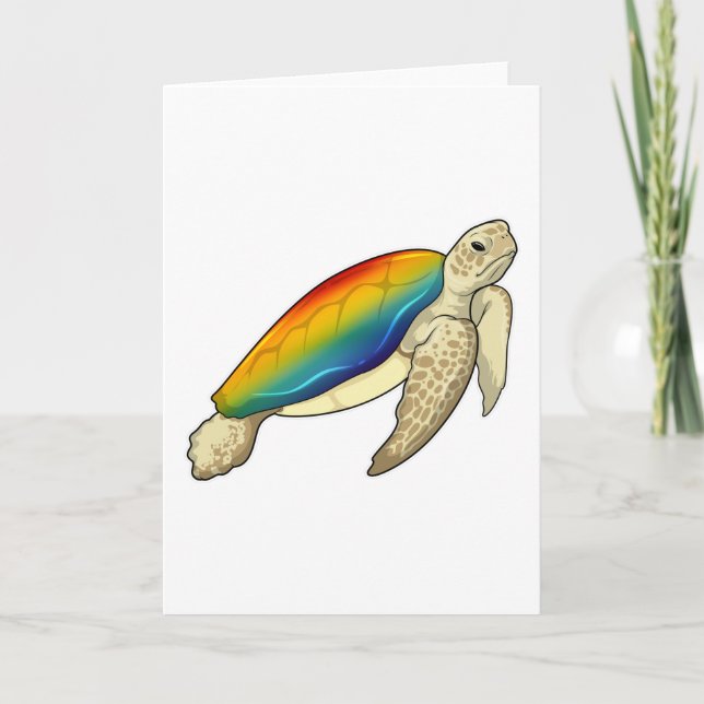 Tarjeta Arcoiris de tortuga (Anverso)