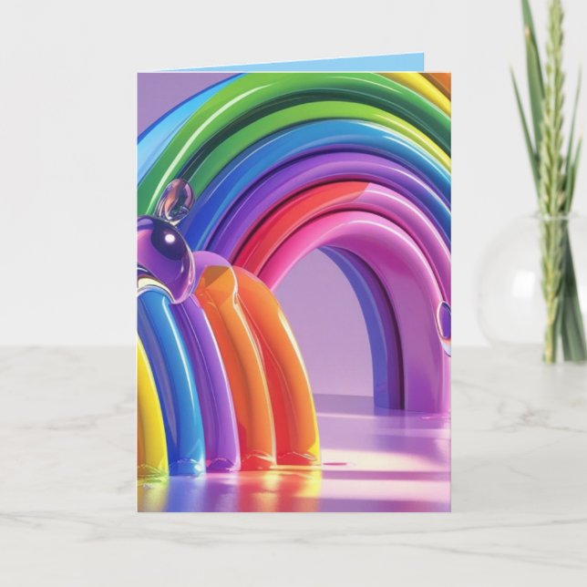 Tarjeta Arcoiris distorsionados (Anverso)