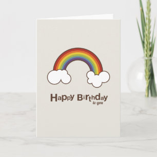 Tarjeta Arcoiris   Feliz cumpleaños para ti