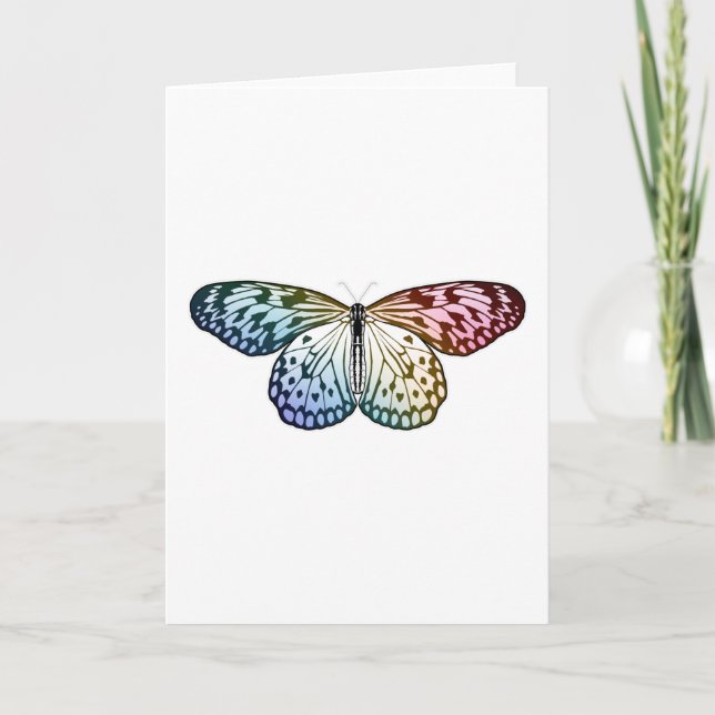 Tarjeta Arcoiris mariposa (Anverso)