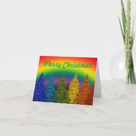 Tarjeta arcoiris navidad