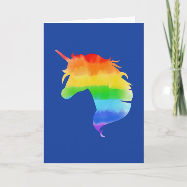 Tarjeta Arcoiris Unicornio (Anverso)
